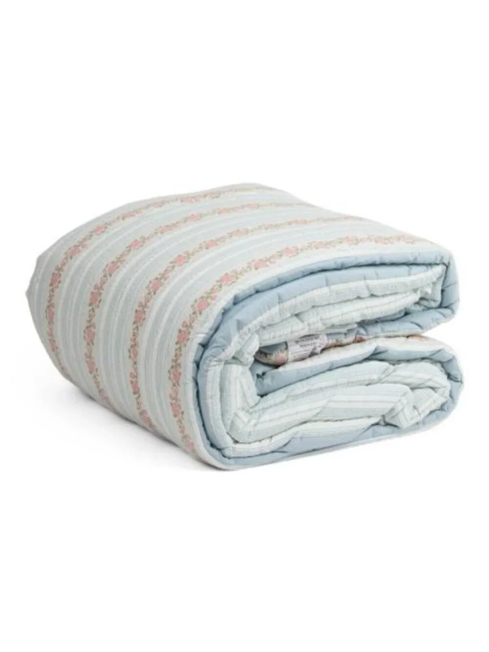 DELPHINE Cotton Floral Striped Comforter Set